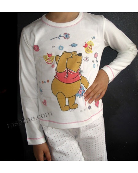 PIGIAMA LUNGO WINNIE THE POOH LOVE DISNEY in cotone 100%