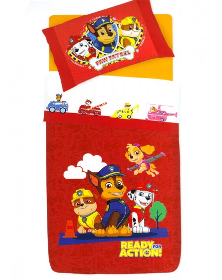 Housse De Couette parure PAW Patrol Gabel rouge