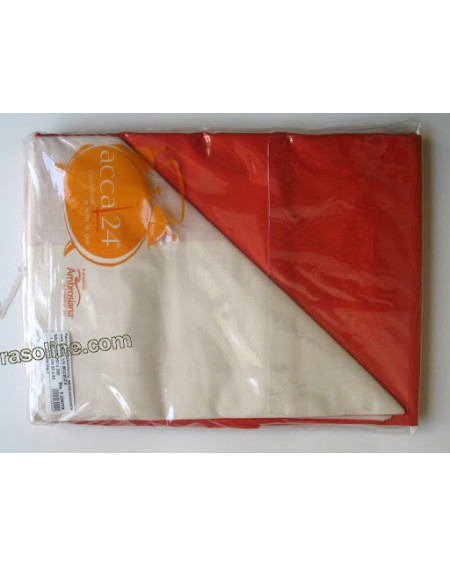 Parure Copripiumino Una Piazza E Mezza Tinta Unita Double Face Aragosta -AVORIO