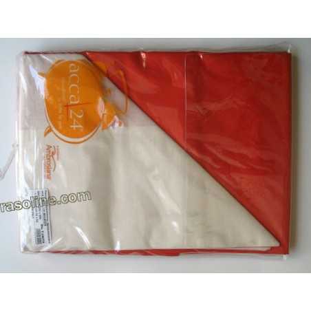 Parure Copripiumino Una Piazza E Mezza Tinta Unita Double Face Aragosta -AVORIO