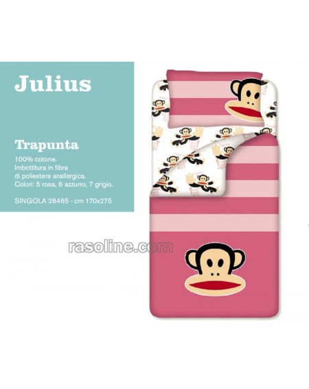 Lenzuola Paul Frank " Julius " By Caleffi Colore Rosa