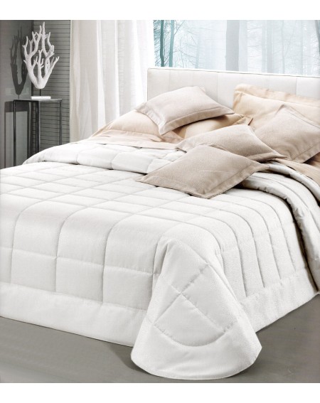 Beadspread bed-cover in White jacquard Dalila