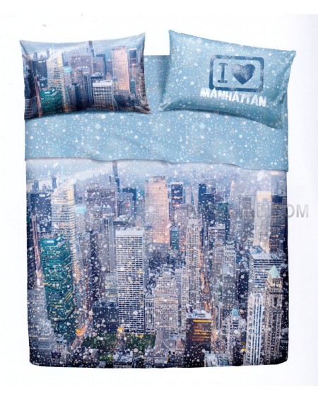 Drap deux places,drap dessous,avec les coins elastiques,deux taiese MANHATTAN BASSETTI NATURA