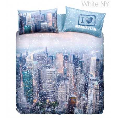 Duvet Set - a fitted sheet,Manhattan By Bassetti WHITE NEW YORK