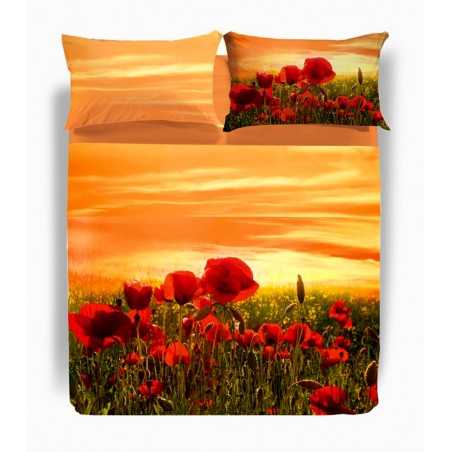 Super king size sheet set Papaveri Caleffi