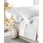 Set de draps en satin blanc 100% coton