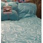 Morbida Trapunta Una piazza Microfibra Eco Pelliccia Azzurro "Mojito" Jacquard