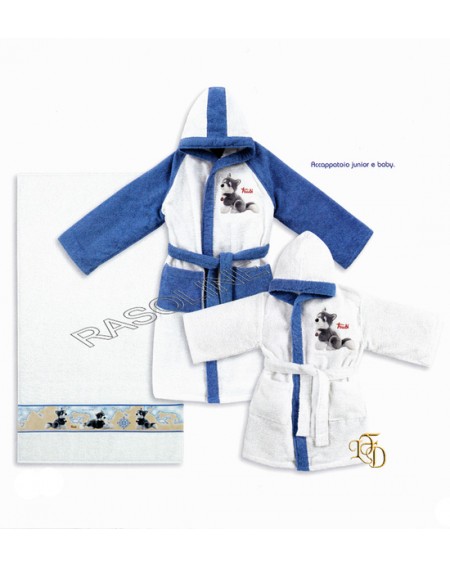 Accappatoio + Cappuccio Trudi Marcus Gabel Spugna Baby