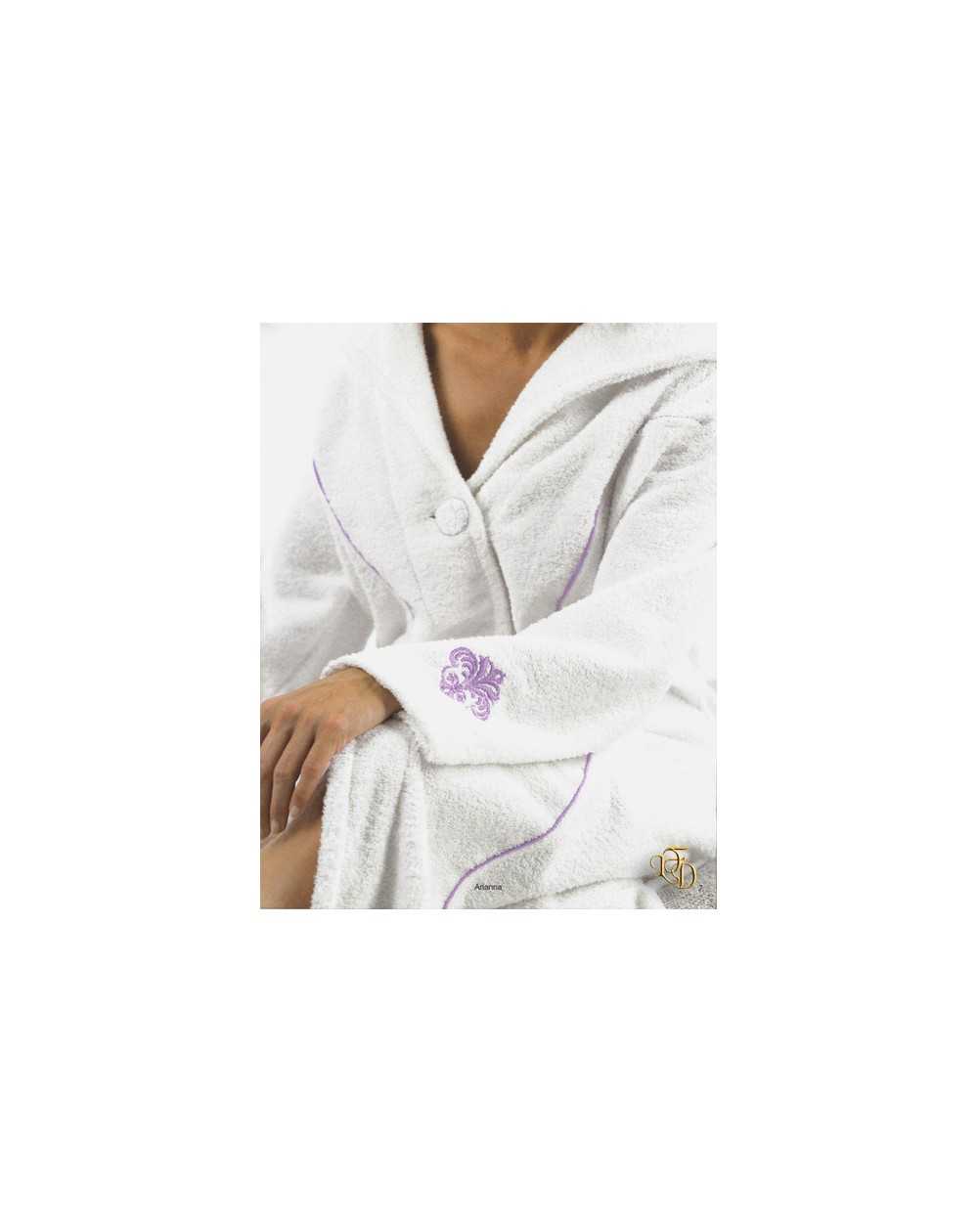 Accappatoio con Ricamo Spugna Idrofila "Arianna" Gabel - Profumo Di Lavanda - Gabel