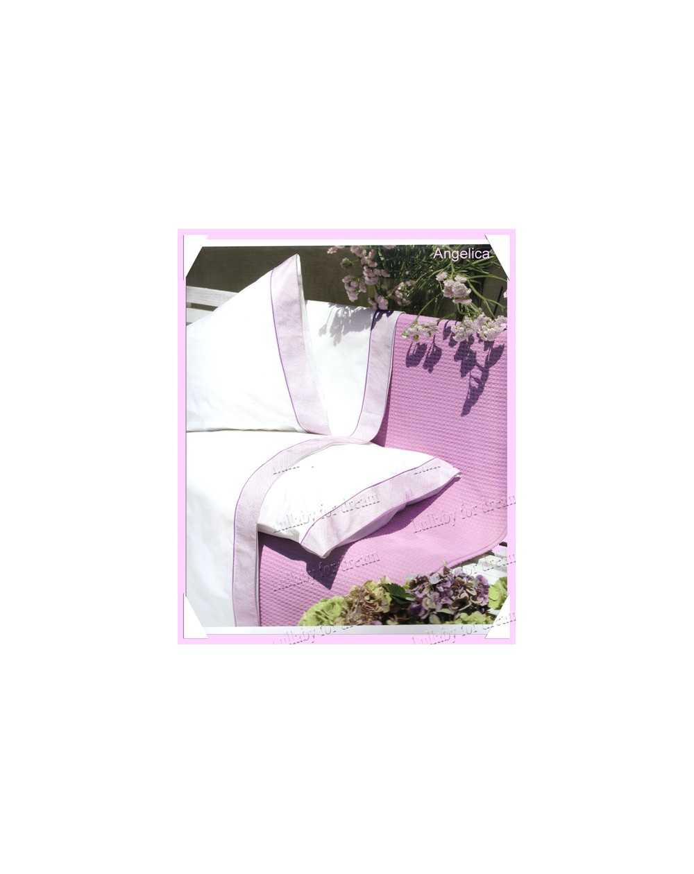 Garnitur Bettlaken doppelbett Percalle Gabel Angelica - Profumo Lavanda