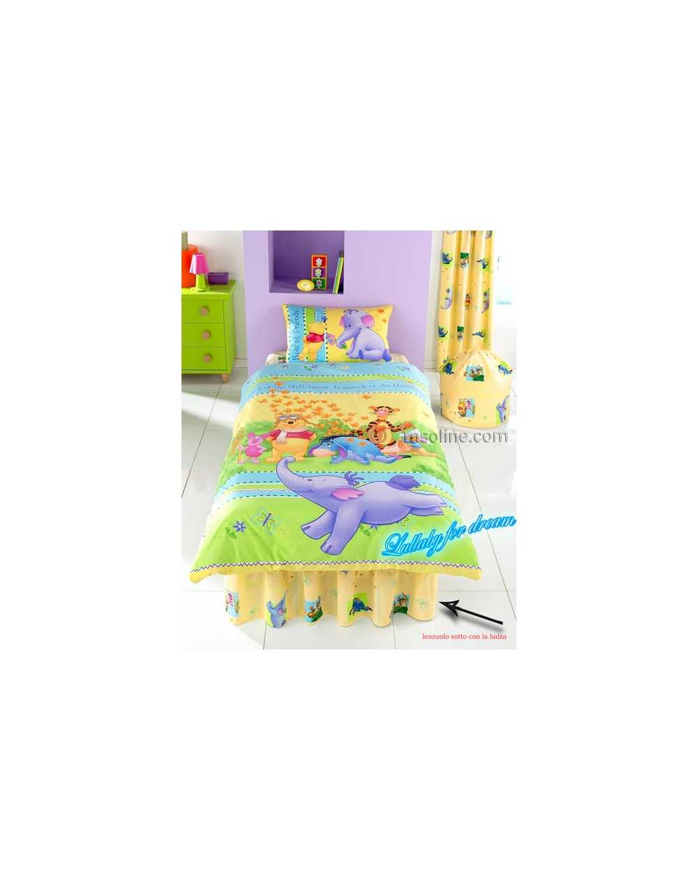 Bettlaken einzelbett maße Winnie The Pooh Heffalump