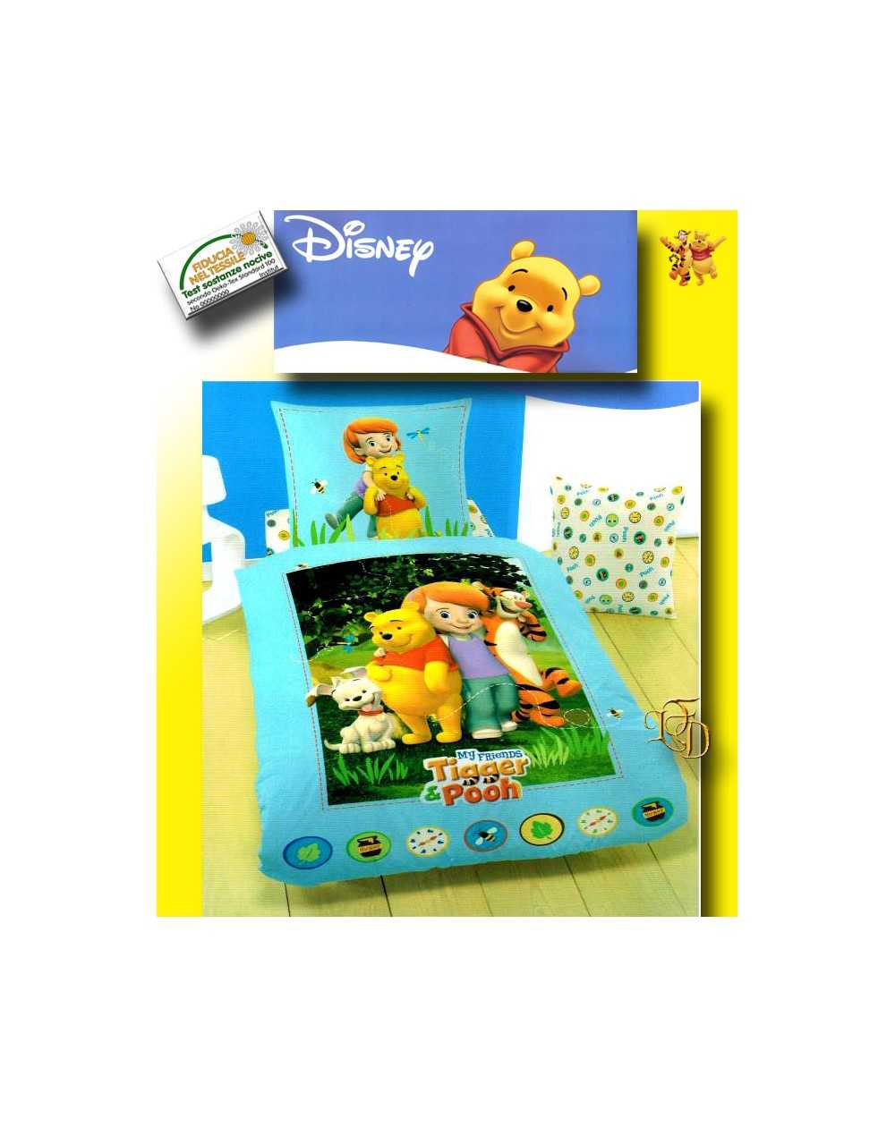 Garnitur einzelbett Bettbezug My Friends Tigger & Pooh "New"