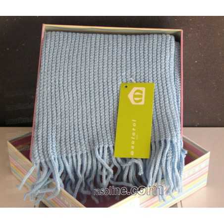 Coperta Culla Carrozzina Plaid In Maglia Azzurro Baby