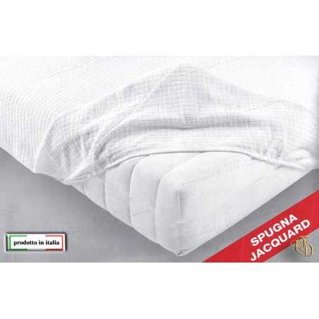 Lettino Coprimaterasso In Spugna Fodera Jacquard Baby
