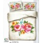 Spring Satin Super King Duvet Cover, Fitted Sheet and 2 Pillowcases Bedding Set