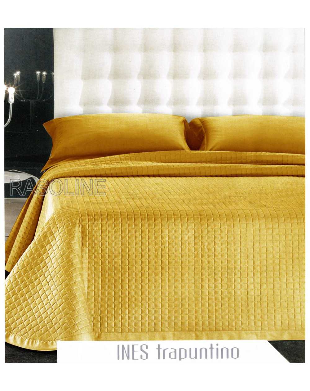 COPRILETTO TRAPUNTATO MATRIMONIALE TRAPUNTINO IN RASO Ines