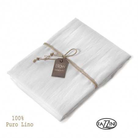 Fitted sheet linen 100% Blow SOFFIO White