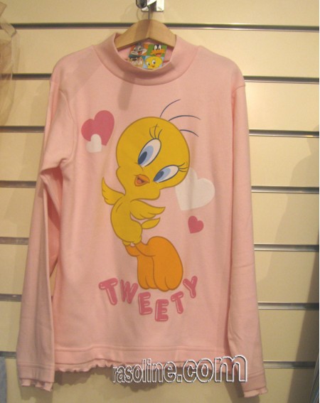LUPETTO MAGLIA BIMBA TWEETY COLORE ROSA BASSETTI