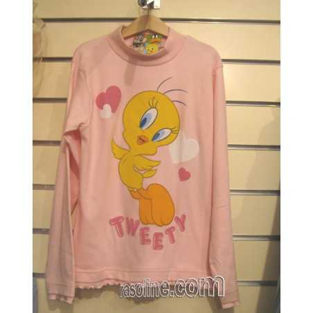 Lupetto Maglia Bimba Tweety Colore Rosa Bassetti
