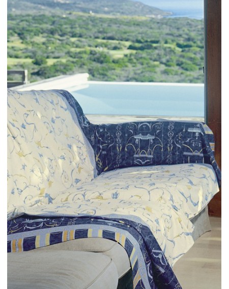 Telo Arredo Copridivano Copriletto matrimoniale OPLONTIS Granfoulard Bassetti