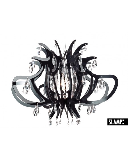 Lampe a suspension Lillibet Slamp NOIR avec 56 cristaux