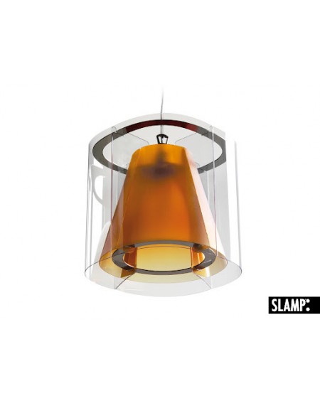Lampadario Lampada A Sospensione New Harris Slamp Colore Arancio Amber