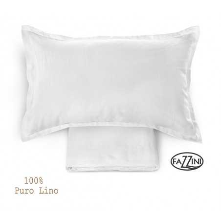 Flat sheet linen 100% white Blow SOFFIO