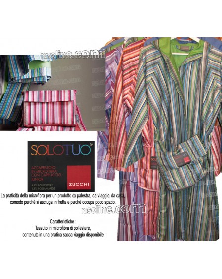 Accappatoio In Microfibra Zucchi Solo Tuo verde per ragazzi