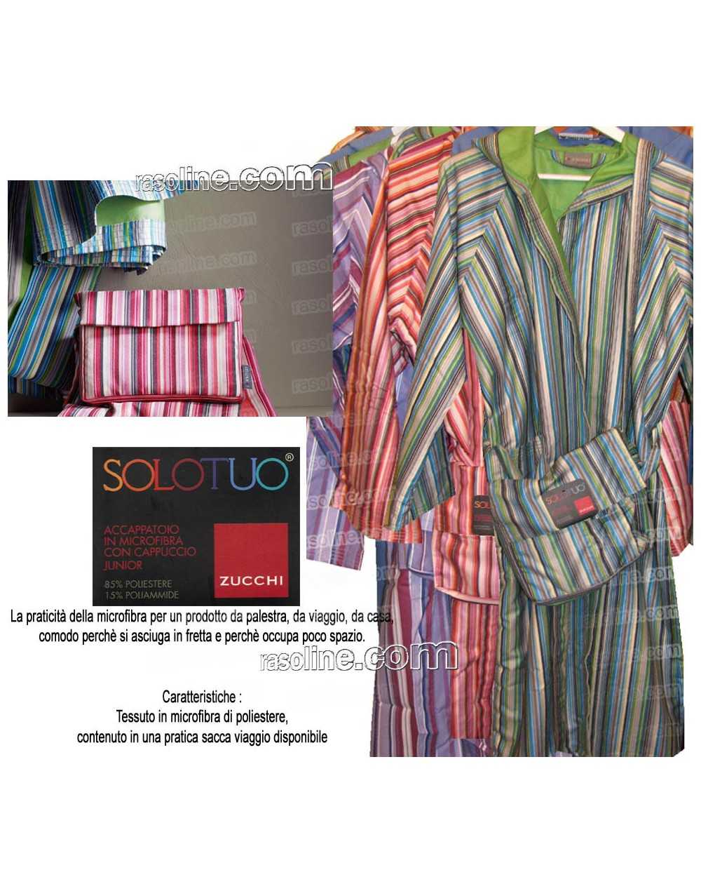 Microfaser Bademantel Zucchi grün kinder Mit Tasche Und Kaputze