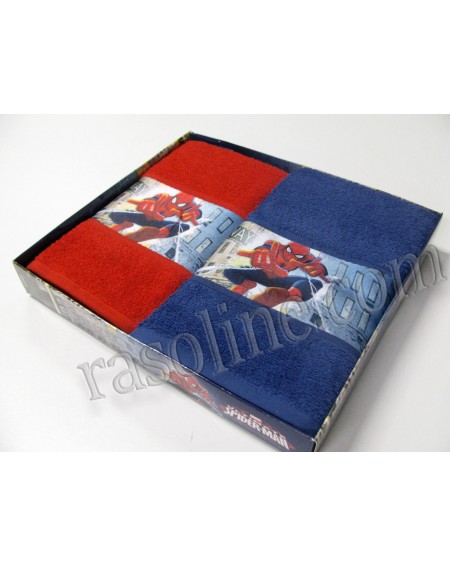 Coppia asciugamani Spiderman Caleffi confezione scatola