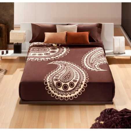 Coperta Copriletto Matrimoniale Oceanis Colore Marrone