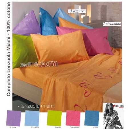 Parure de lit pour lit 1 personne Set Draps Sweet Years Miami Caleffi