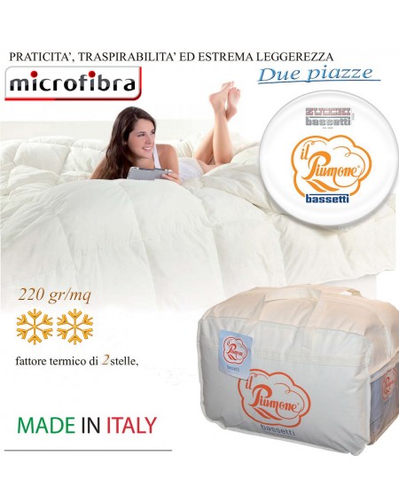 Piumino Matrimoniale IL PIUMONE Invernale Anallergico 2 Stelle ** in Microfibra Bassetti
