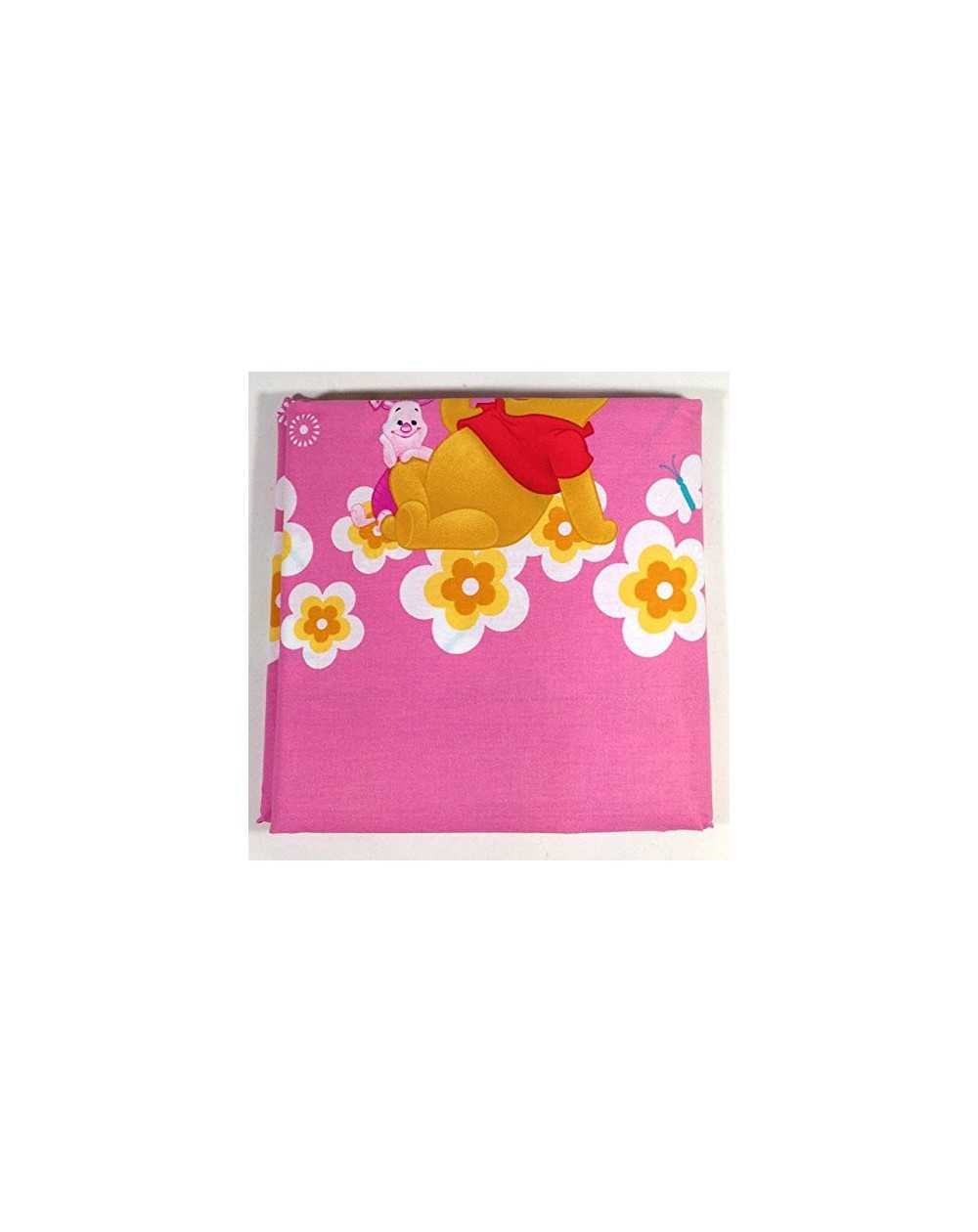 Lenzuolo Sopra Winnie The Pooh Esclusiva Linea Puzzle Di Caleffi Colore Rosa