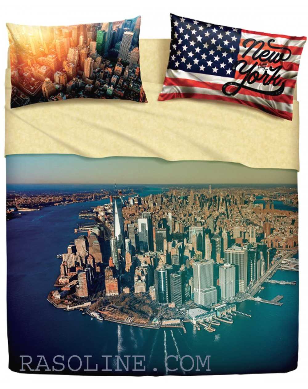 SET DE UNA HOJA CUADRADA - INDIVIDUAL NEW YORK ISLAND Bassetti