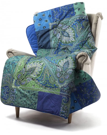 Plaid Scaldotto Bohemian Bleu Made in Italy