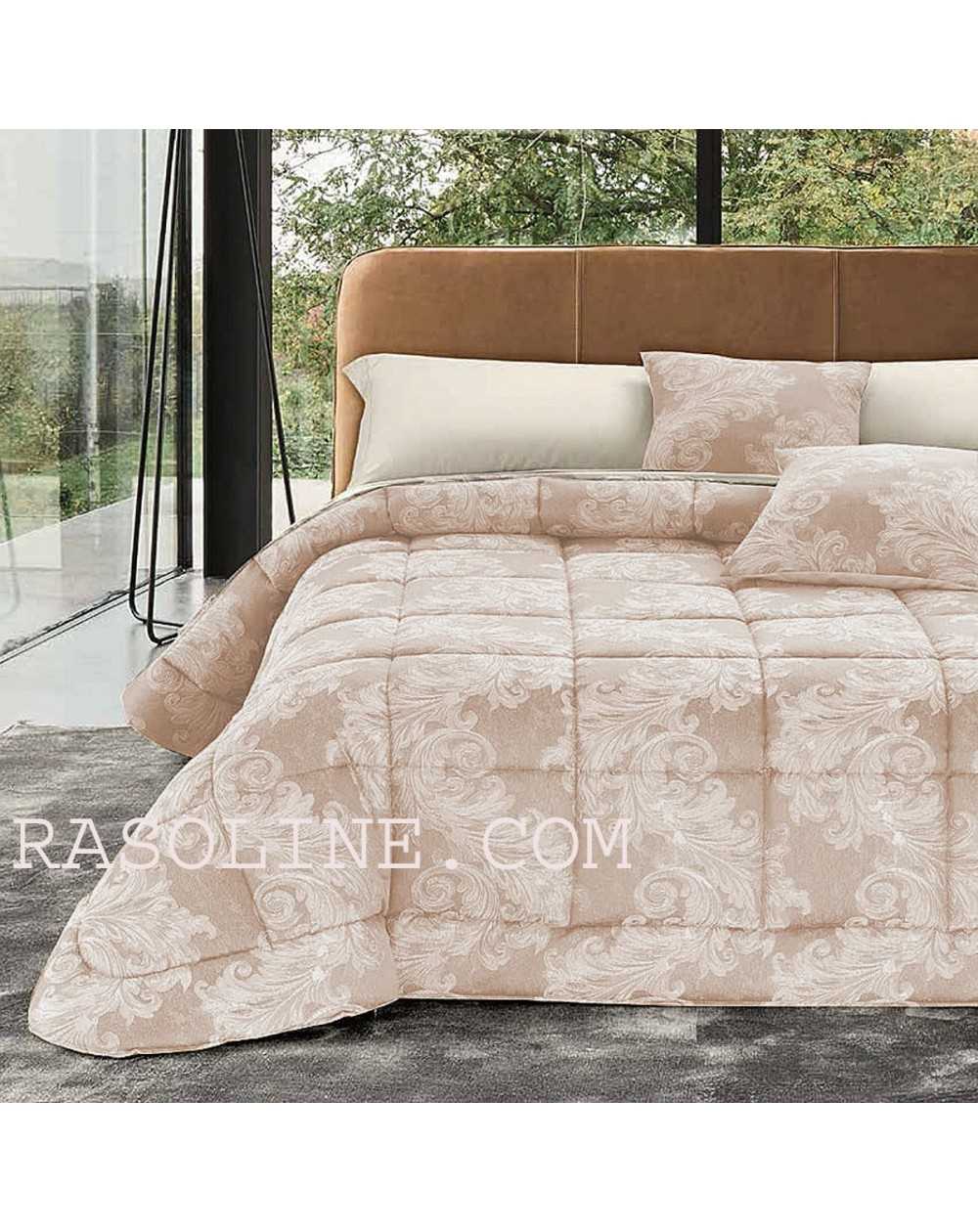 Winterdecke für Double Cora Pinke Jacquard Duvet