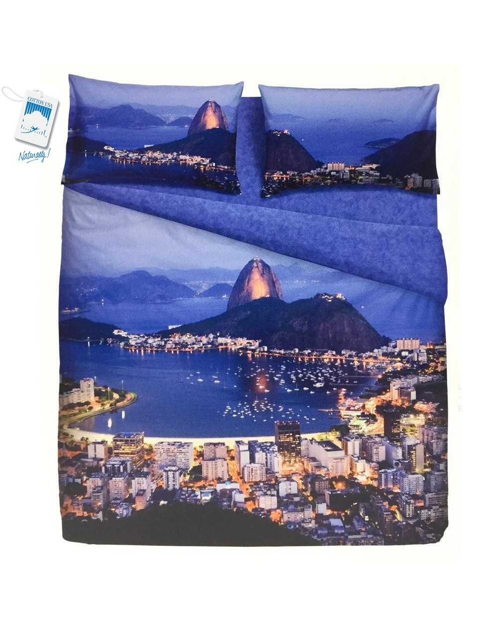 Parure de lit 1 personne Housse de couette Rio de Janeiro Bassetti