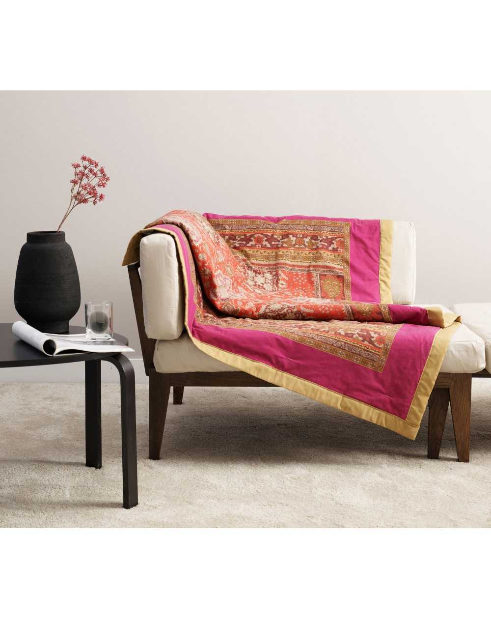 Plaid en coton avec garnissage 35X190 cm GRANFOULARD BASSETTI Piazza San Marco