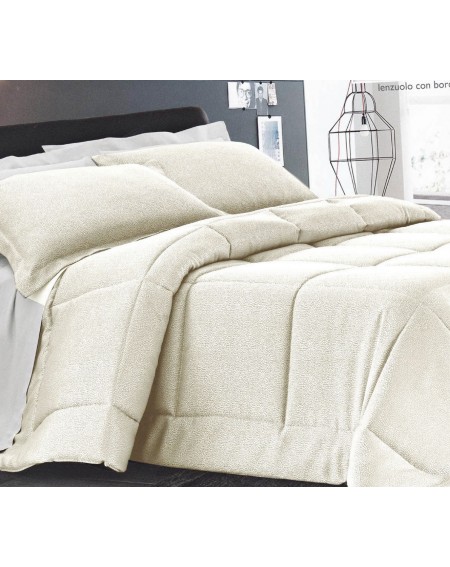 Trapunta Invernale Matrimoniale Linda tessuto Raso Jacquard GFFerrari colore Avorio