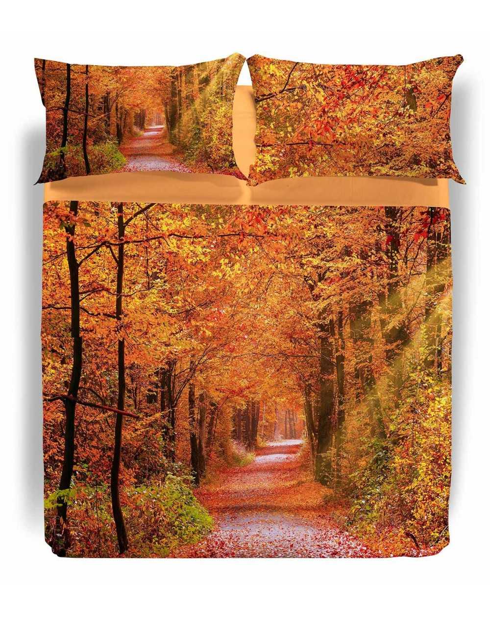 Super king size sheet set Autumn Leaves