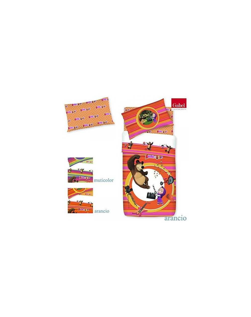 Una Piazza Parure copripiumino Letto Singolo "Masha e Orso" ACTION