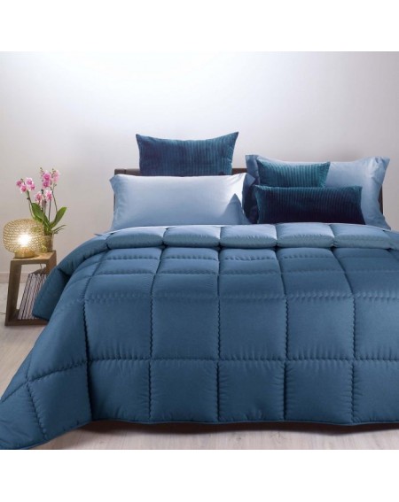 Trapunta Invernale Matrimoniale Modern Caleffi Double face Tinta unita avio