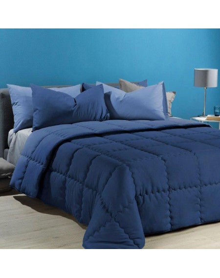Winter Quilt Comforter Modern Double face Caleffi blue