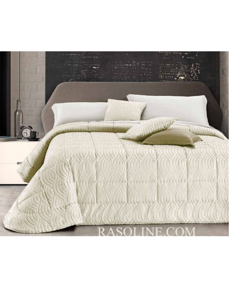 Beadspread bed-cover in satin jacquard French Riviera