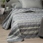 Mid-season quilted bedspread in cotton Sky blu