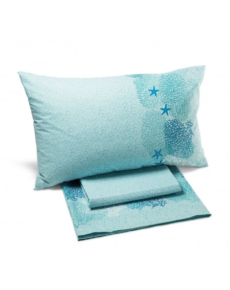 Ocean corals Sheets Set For Double Bed - Caleffi