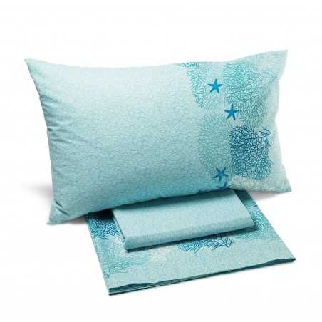 Ocean corals Sheets Set For Double Bed - Caleffi