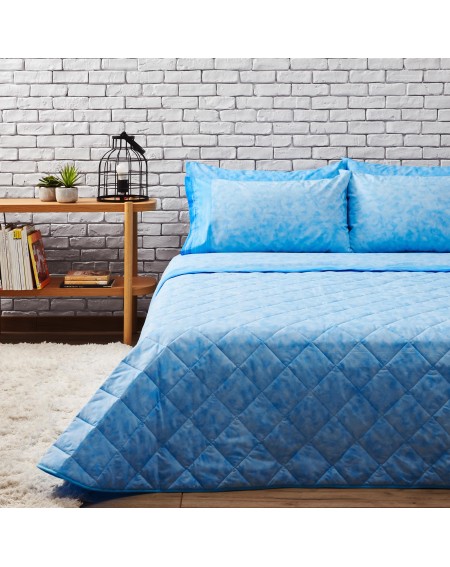 Juegos de sábanas para cama individual Lint Azul Bassetti