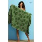 Toalla de playa Jacquard Verde 100% algodón 90x170cm